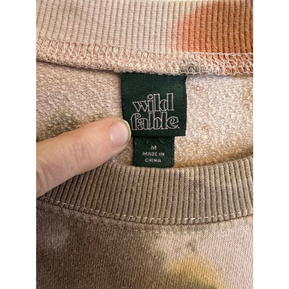 Wild Fable Tie Dye Crewneck Sweatshirt Size M Multicolor Brown Pink Yellow20 - Picture 2 of 4